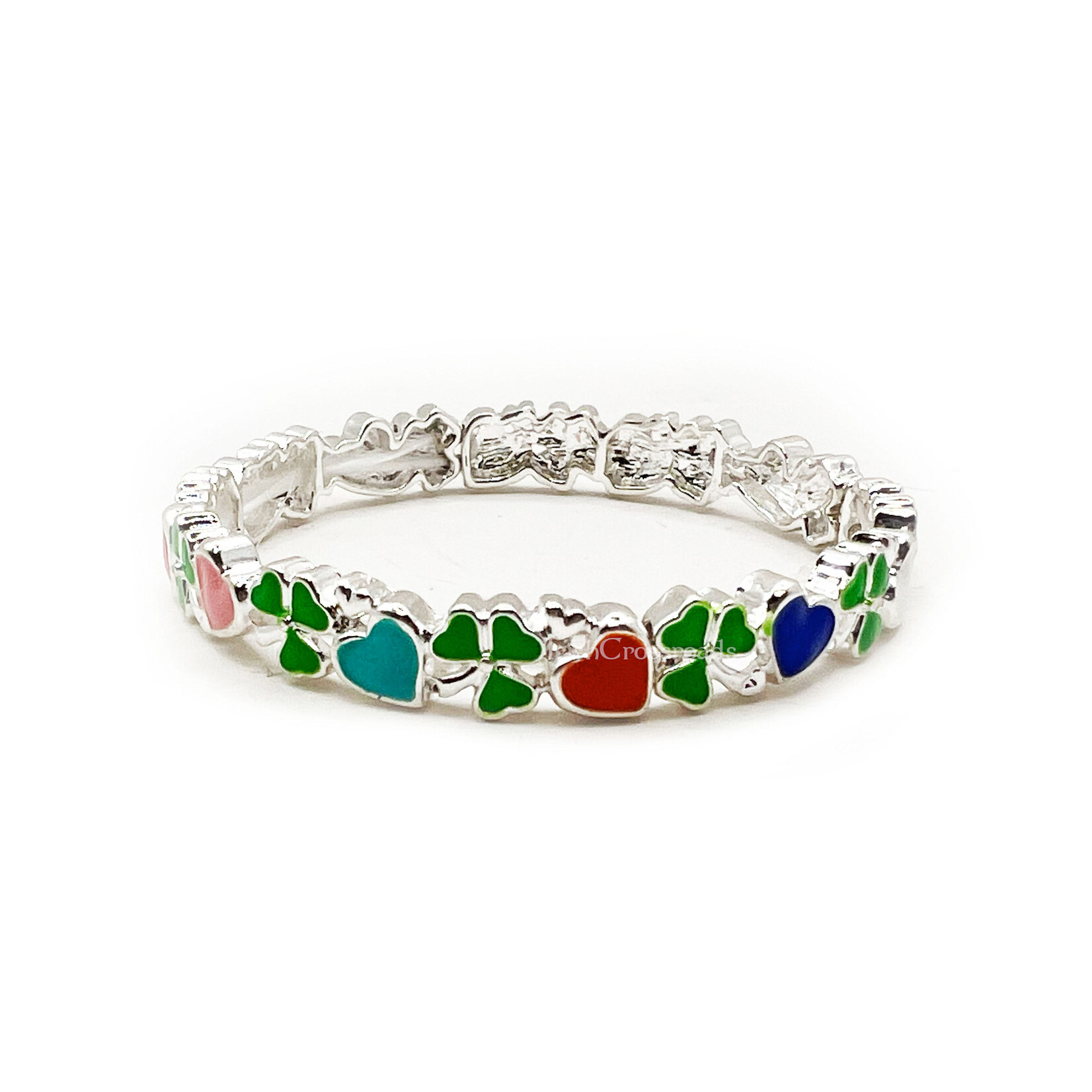 BRACELETS & BANGLES NOVELTY CHILDREN'S SHAMROCK HEART BANGLE