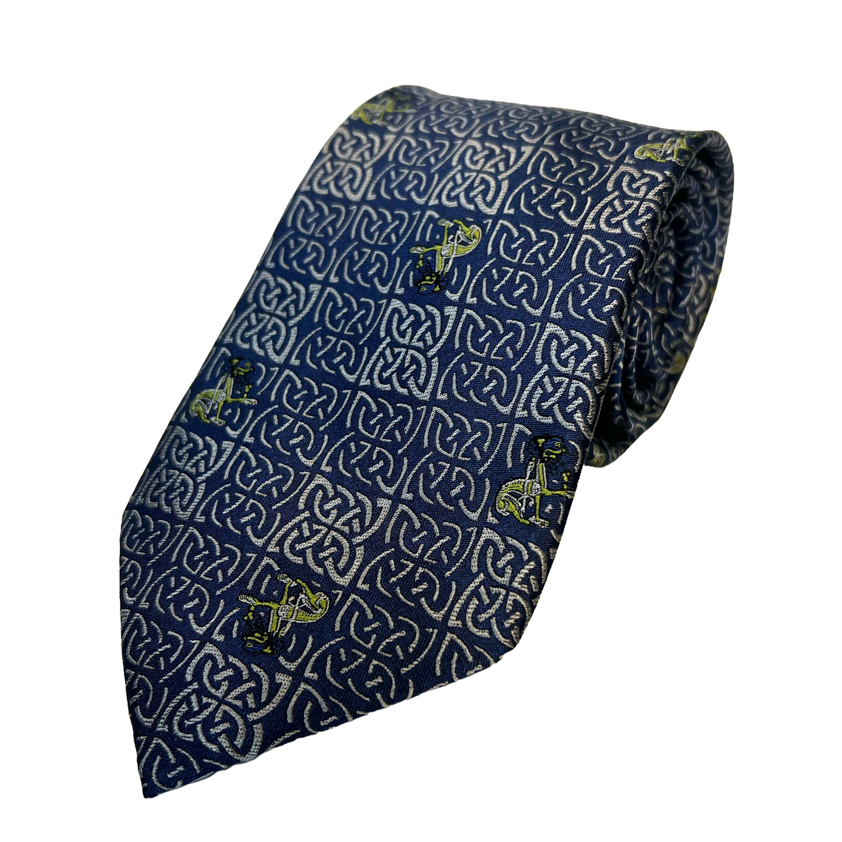 ACCESSORIES BOOK of KELLS SILK NECK TIE - Blue/Navy Dog
