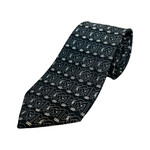 ACCESSORIES BOOK of KELLS SILK NECK TIE - Black/Silver