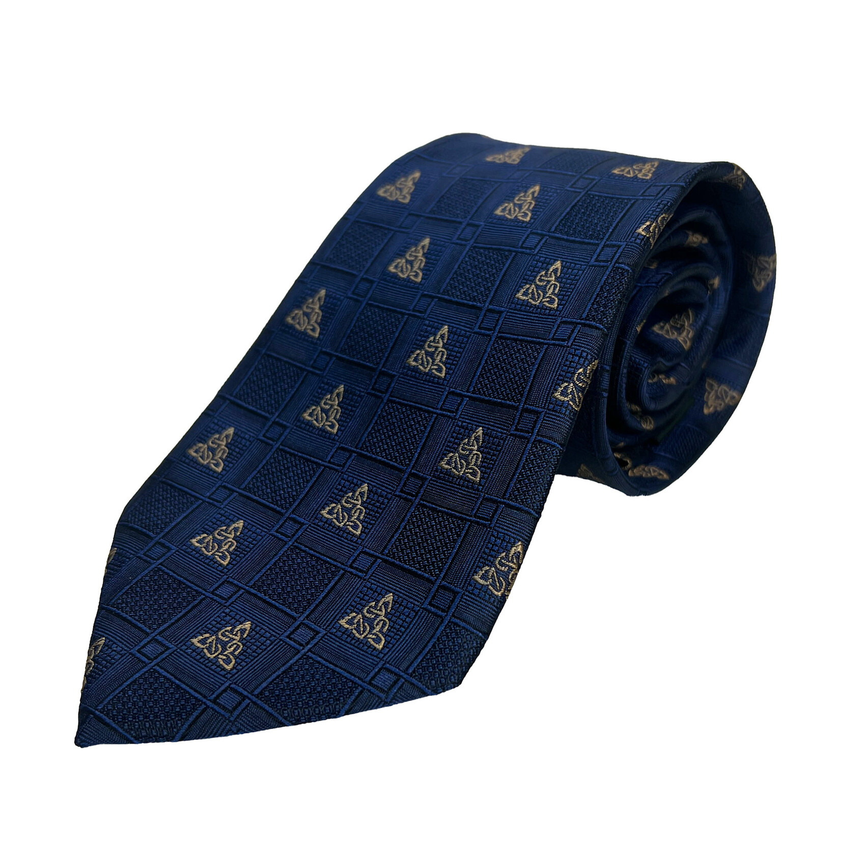 ACCESSORIES PATRICK FRANCIS CELTIC KNOT SILK NECK TIE - Navy