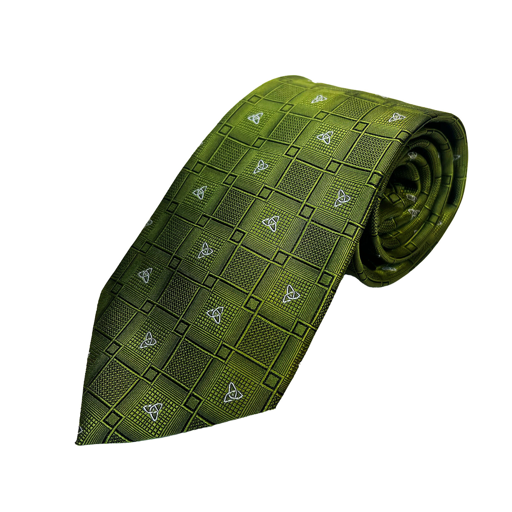 ACCESSORIES PATRICK FRANCIS CELTIC KNOT SILK NECK TIE - Green
