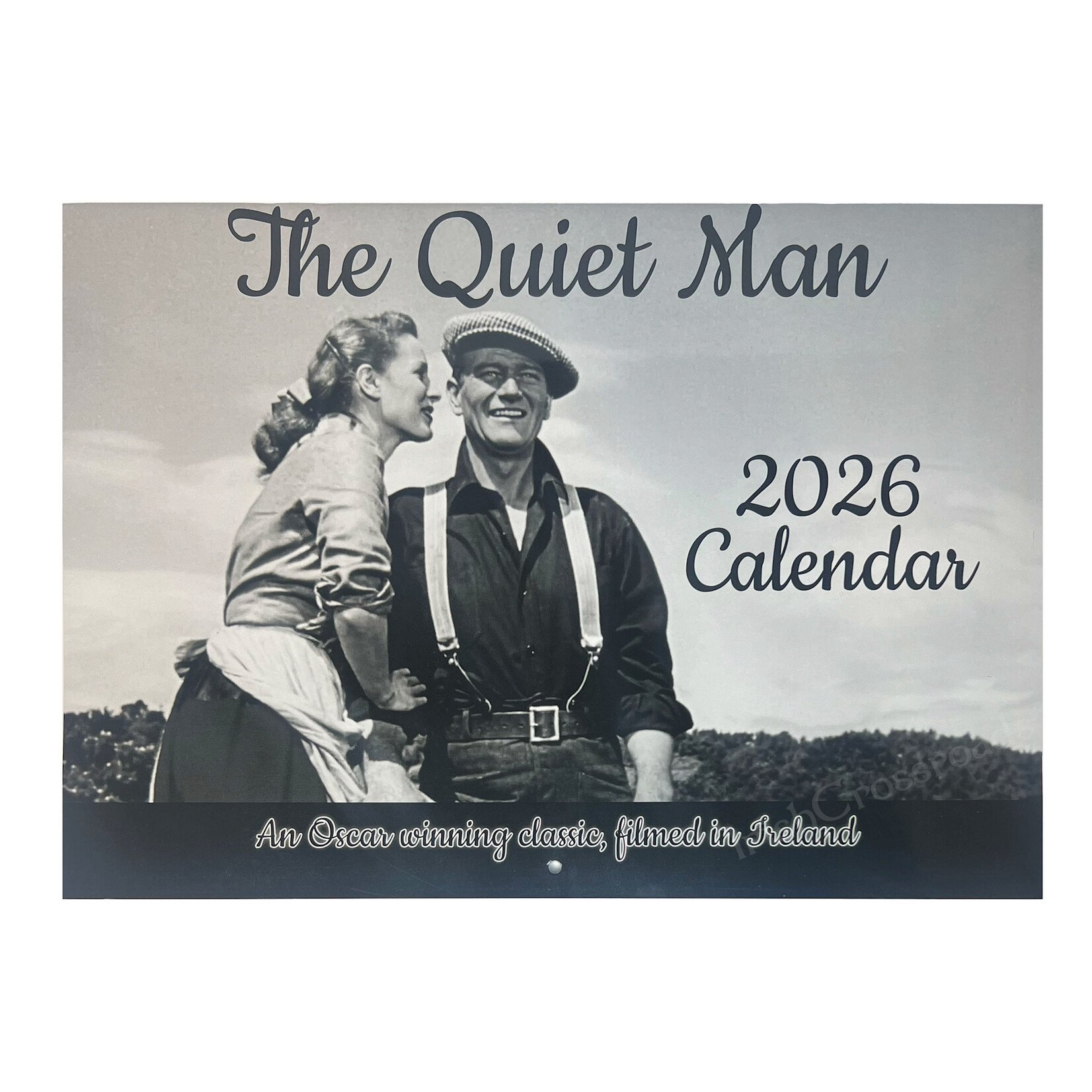 NOVELTY QUIET MAN CALENDAR B&W - 2026