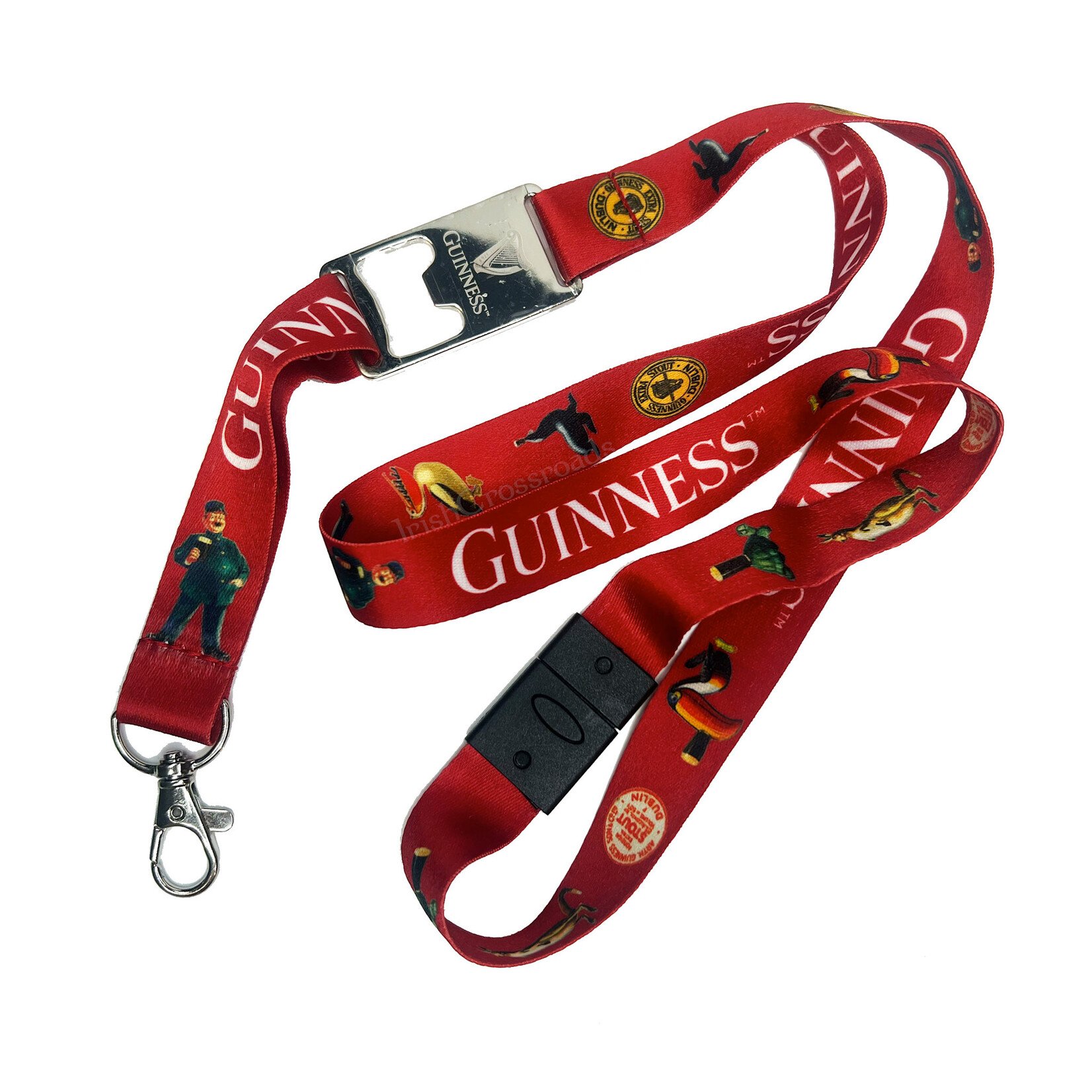KEYCHAINS/CAR/ETC GUINNESS GILROY LANYARD - Red