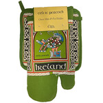 KITCHEN & ACCESSORIES CELTIC PEACOCK OVEN MIT & POT HOLDER