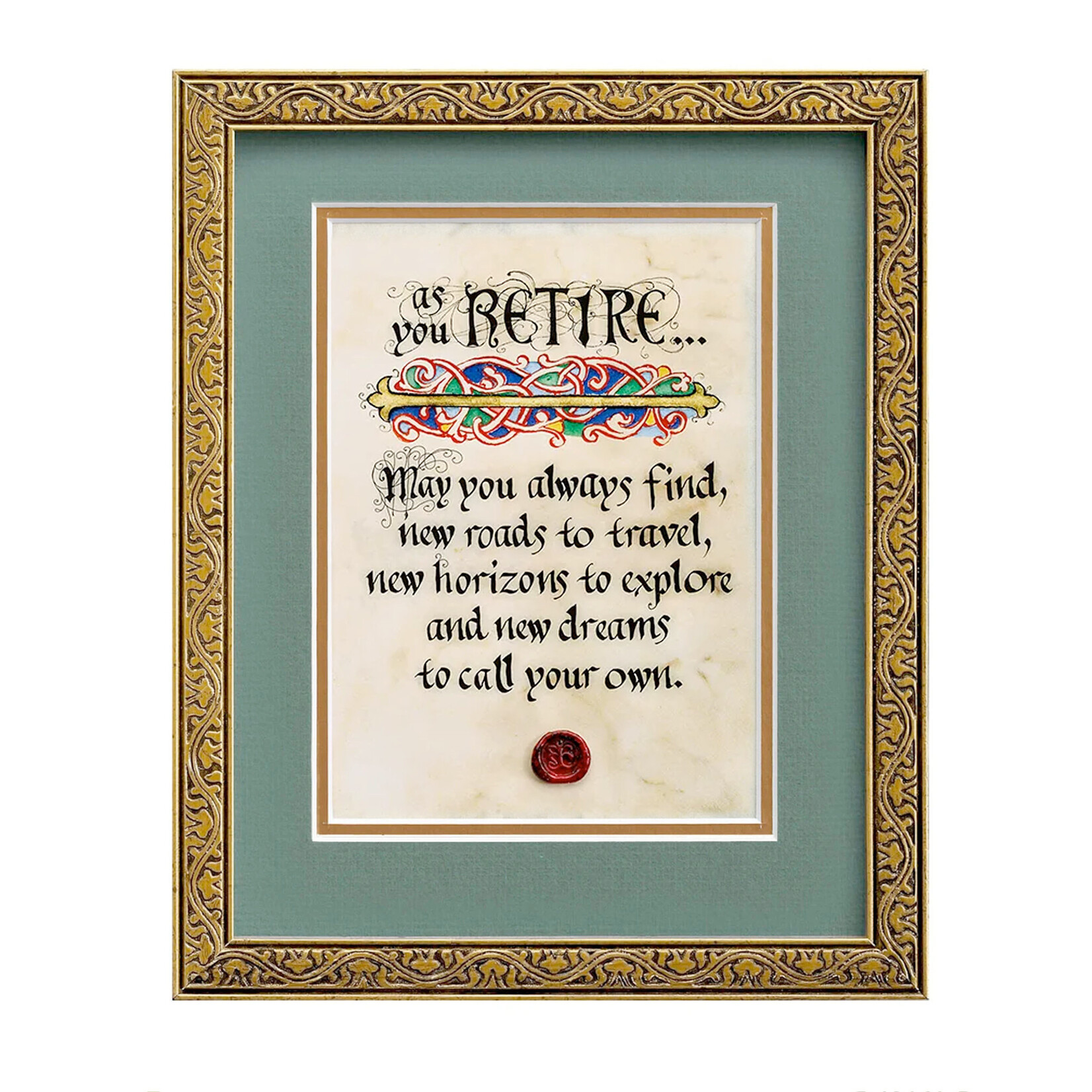 PLAQUES & GIFTS CELTIC MANUSCRIPT 8x10 PLAQUE - "RETIREMENT BLESSING"