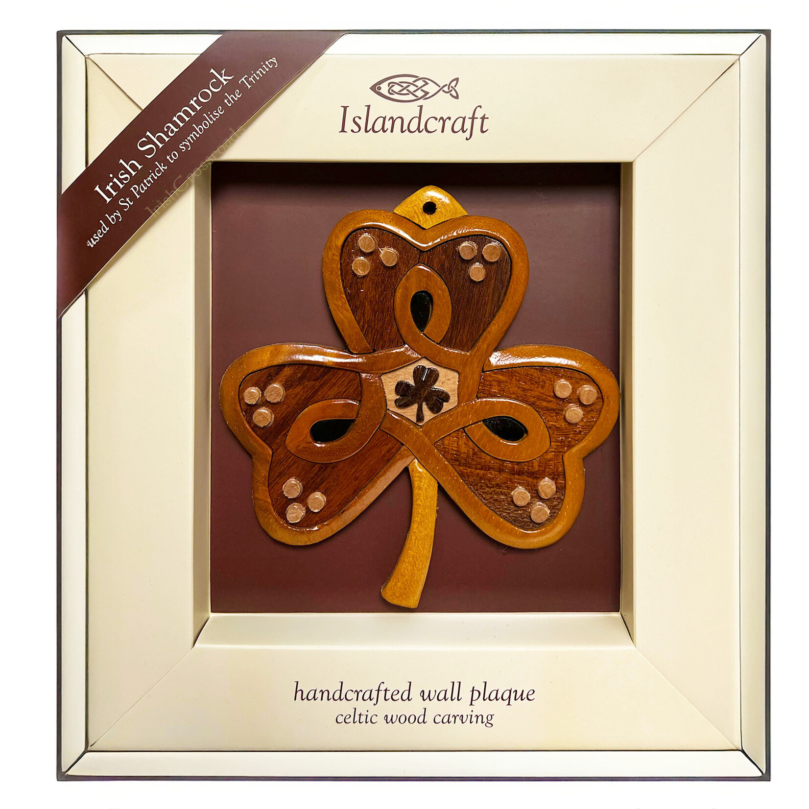 DECOR ISLANDCRAFT WOOD WALL ART - Celtic Shamrock