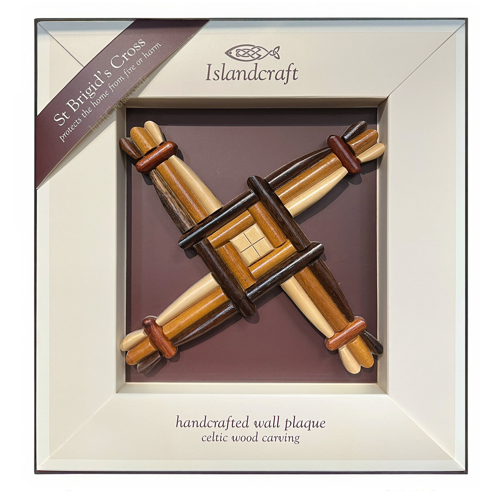 DECOR ISLANDCRAFT WOOD WALL ART - St. Brigid Cross