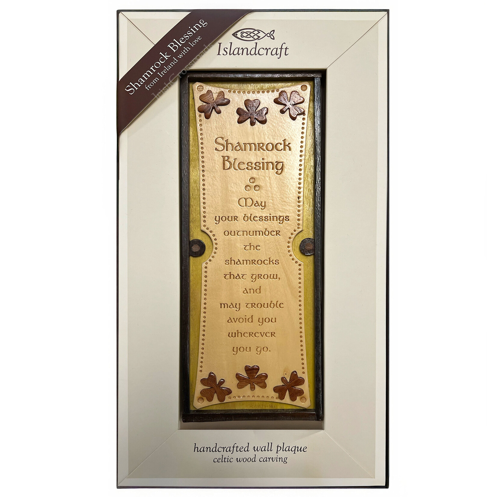 PLAQUES & GIFTS ISLANDCRAFT WOOD WALL ART - Shamrocks Outnumber