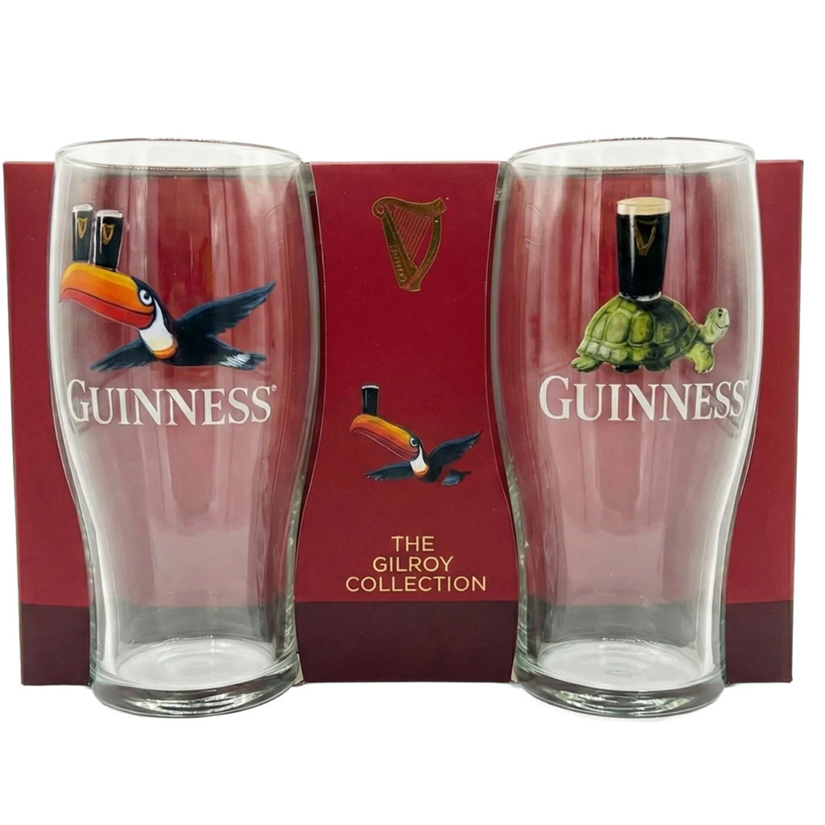 BARWARE GUINNESS GILROY COLLECTION PINT GLASSES (2pk)