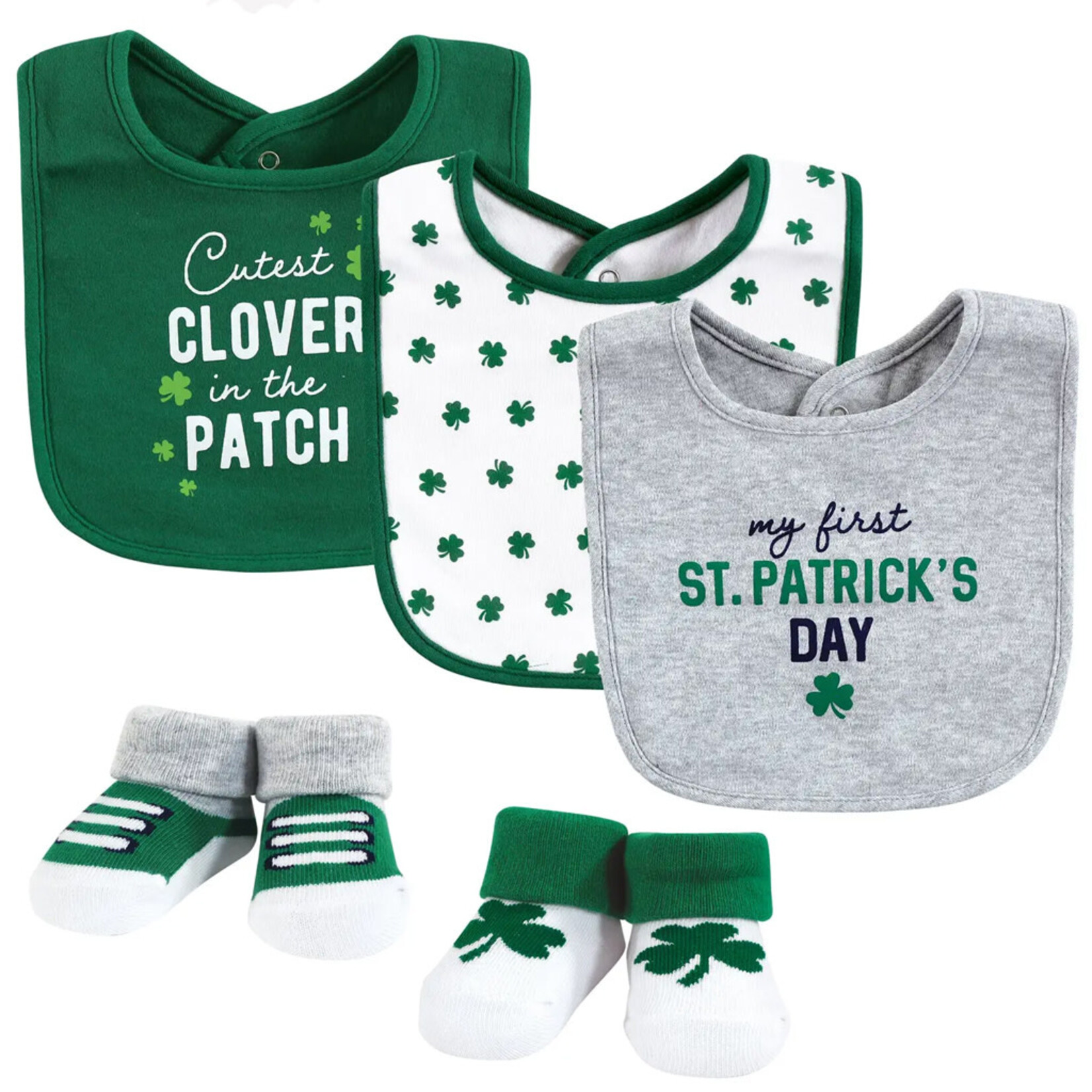 BABY ACCESSORIES NOVELTY BABY FIRST ST PATS BIBS & BOOTIES SET