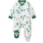 BABY CLOTHES BURT'S BEES BABY FOOTIE - Happy Go Lucky Clovers