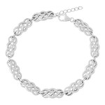 BRACELETS & BANGLES SOLVAR STERLING & CZ CELTIC KNOT LINK BRACELET