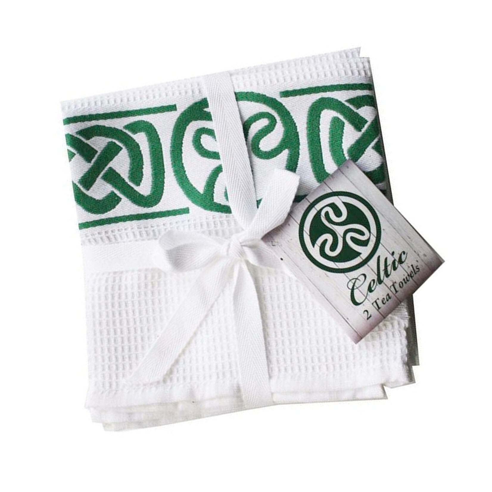 KITCHEN & ACCESSORIES IRELAND CELTIC COTTON WAFFLE TEA TOWEL - 2pk