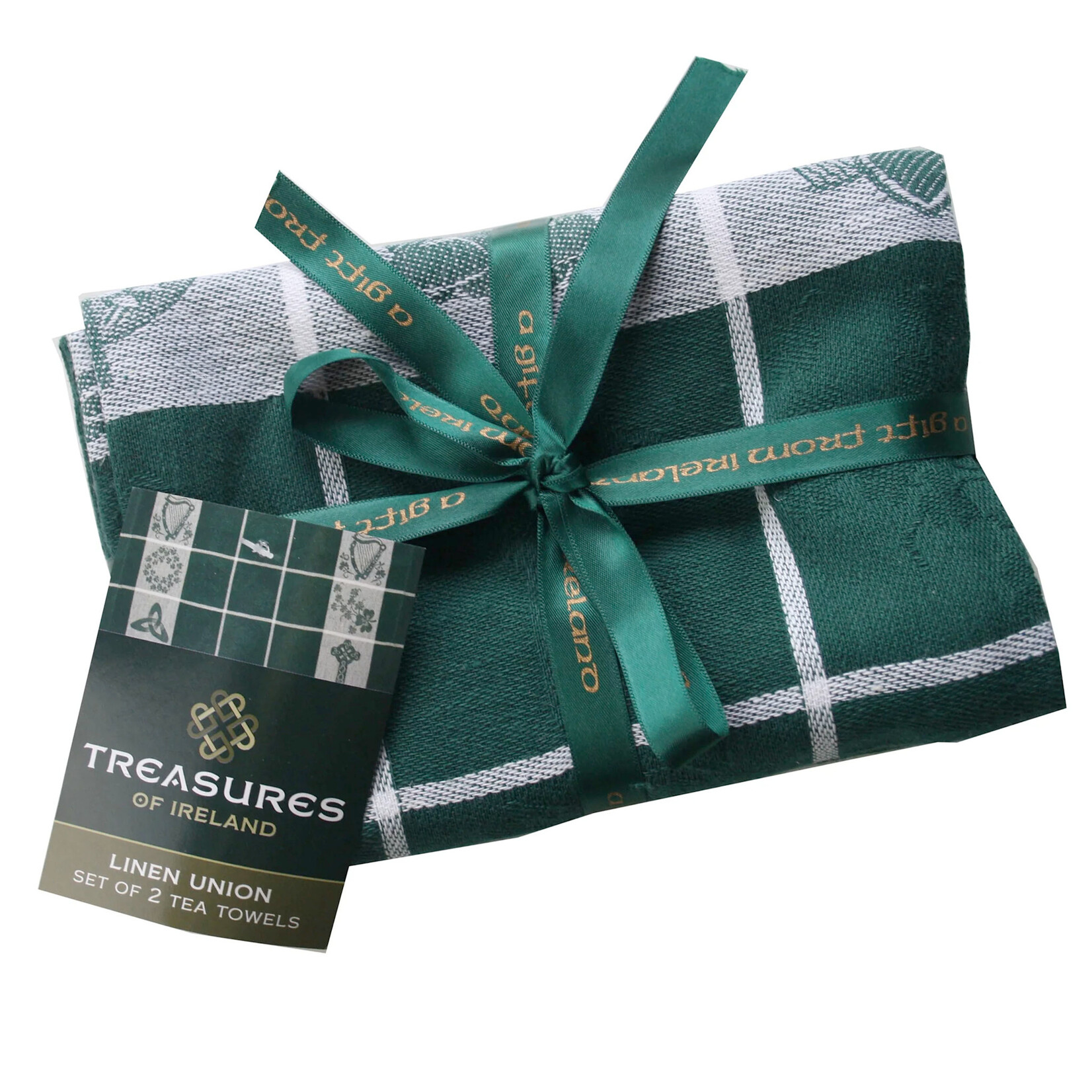 KITCHEN & ACCESSORIES IRELAND TREASURES LINEN TEA TOWEL - 2pk