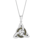 PENDANTS & NECKLACES SOLVAR STERLING TRINITY PENDANT w CONNEMARA CIRCLE