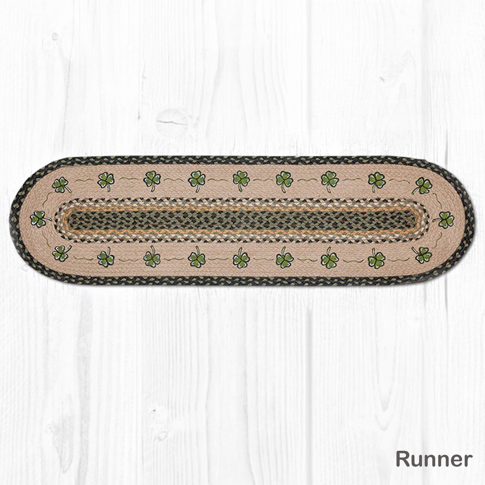 KITCHEN & ACCESSORIES SHAMROCKS JUTE RUNNER 13x36