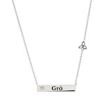 PENDANTS & NECKLACES SHANORE STERLING BAR  'GRA' TRINITY NECKLET w CZ