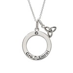 PENDANTS & NECKLACES SHANORE STERLING ROUND  'GRA' TRINITY PENDANT w CZ