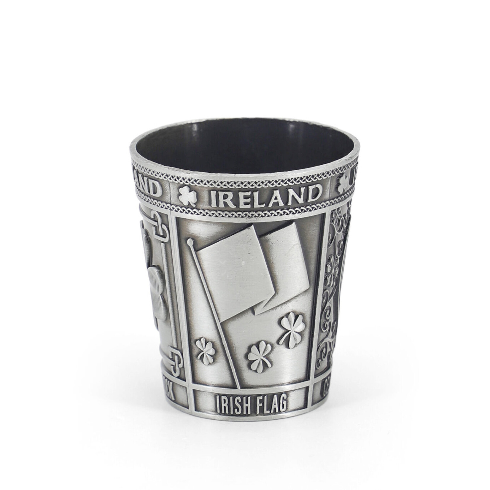 BARWARE NOVELTY METAL SHOT GLASS IRELAND SYMBOLS