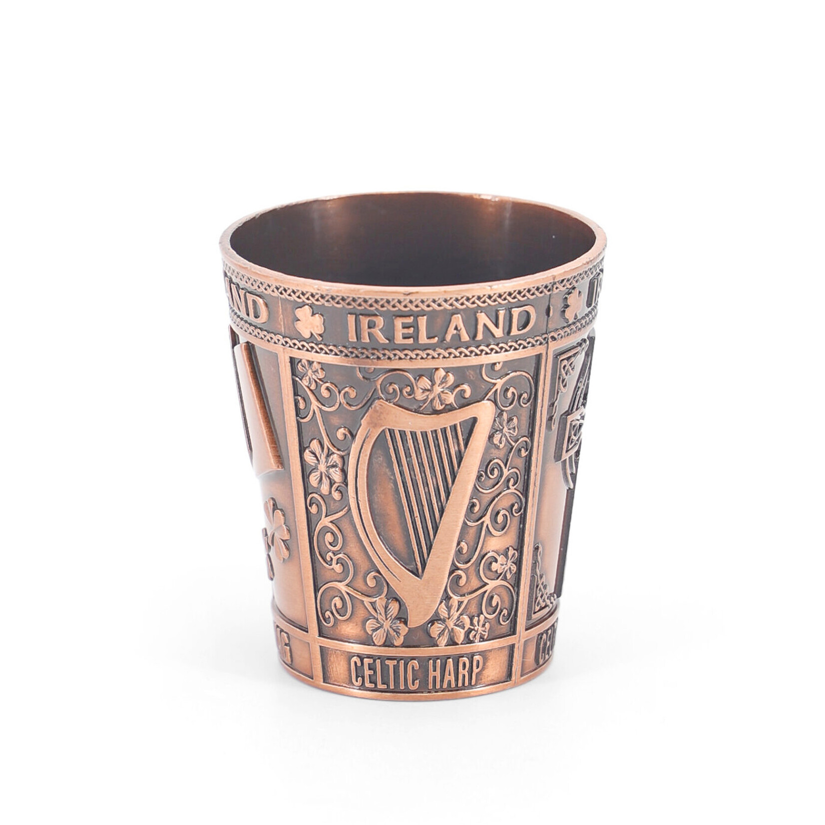 BARWARE NOVELTY METAL SHOT GLASS IRELAND SYMBOLS