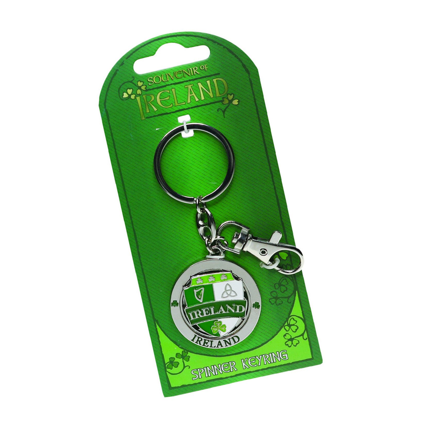 KEYCHAINS/CAR/ETC NOVELTY KEYCHAIN - Spinner Ireland Crest