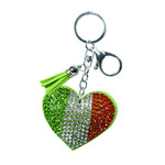KEYCHAINS/CAR/ETC NOVELTY KEYCHAIN - Rhinestone Irish Heart