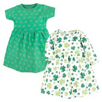 KIDS CLOTHES SHAMROCK BABY/TODDLER DRESSES - 2pk