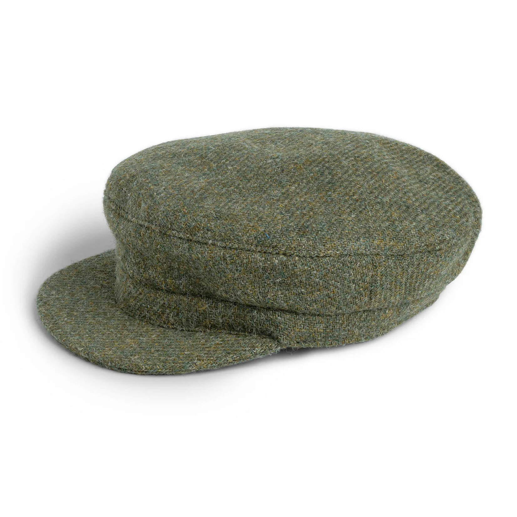 CAPS & HATS FISHER CAP TWEED HANNA HAT - Moss Grn Harris Tweed