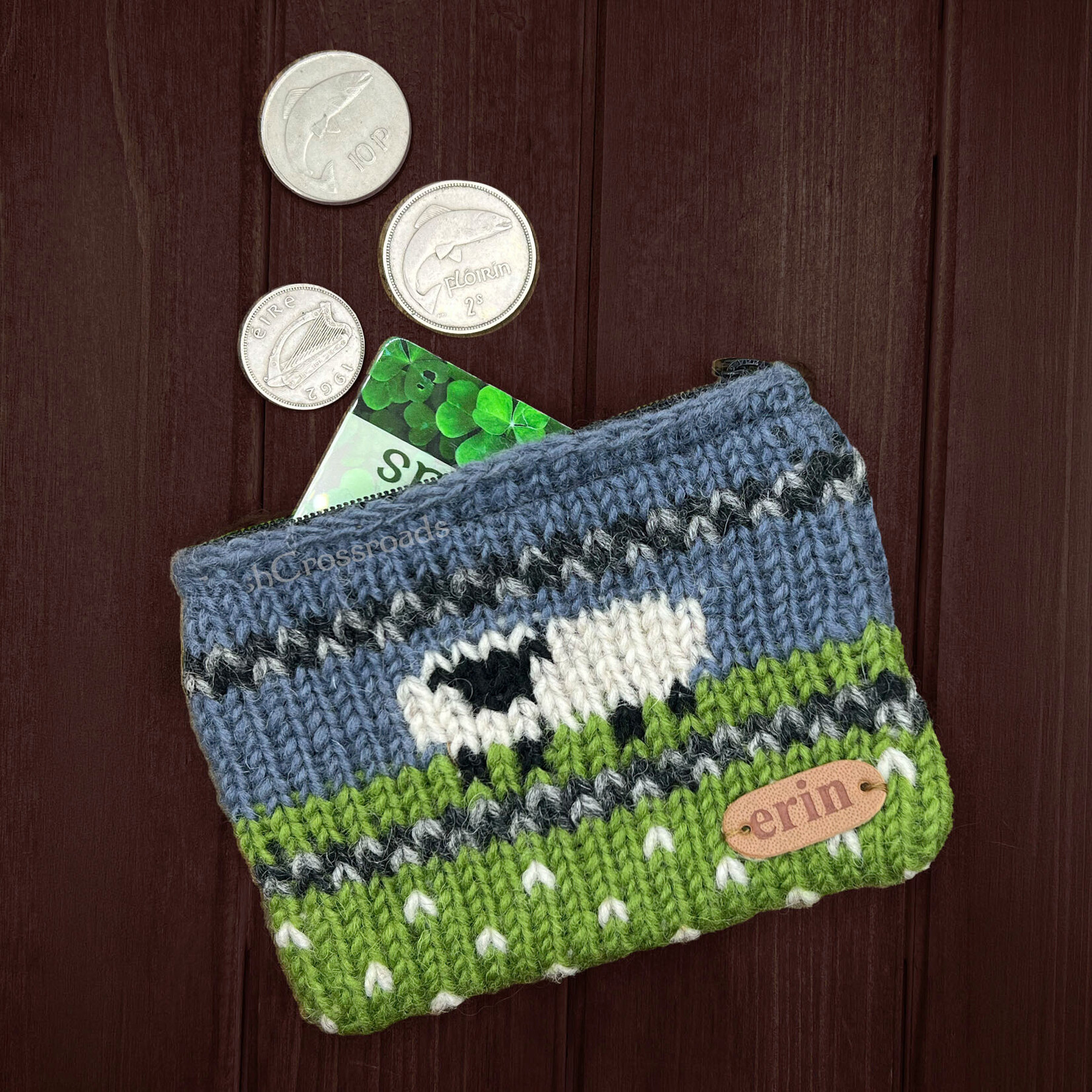 ACCESSORIES KNITTED IRISH SHEEP COIN PURSE