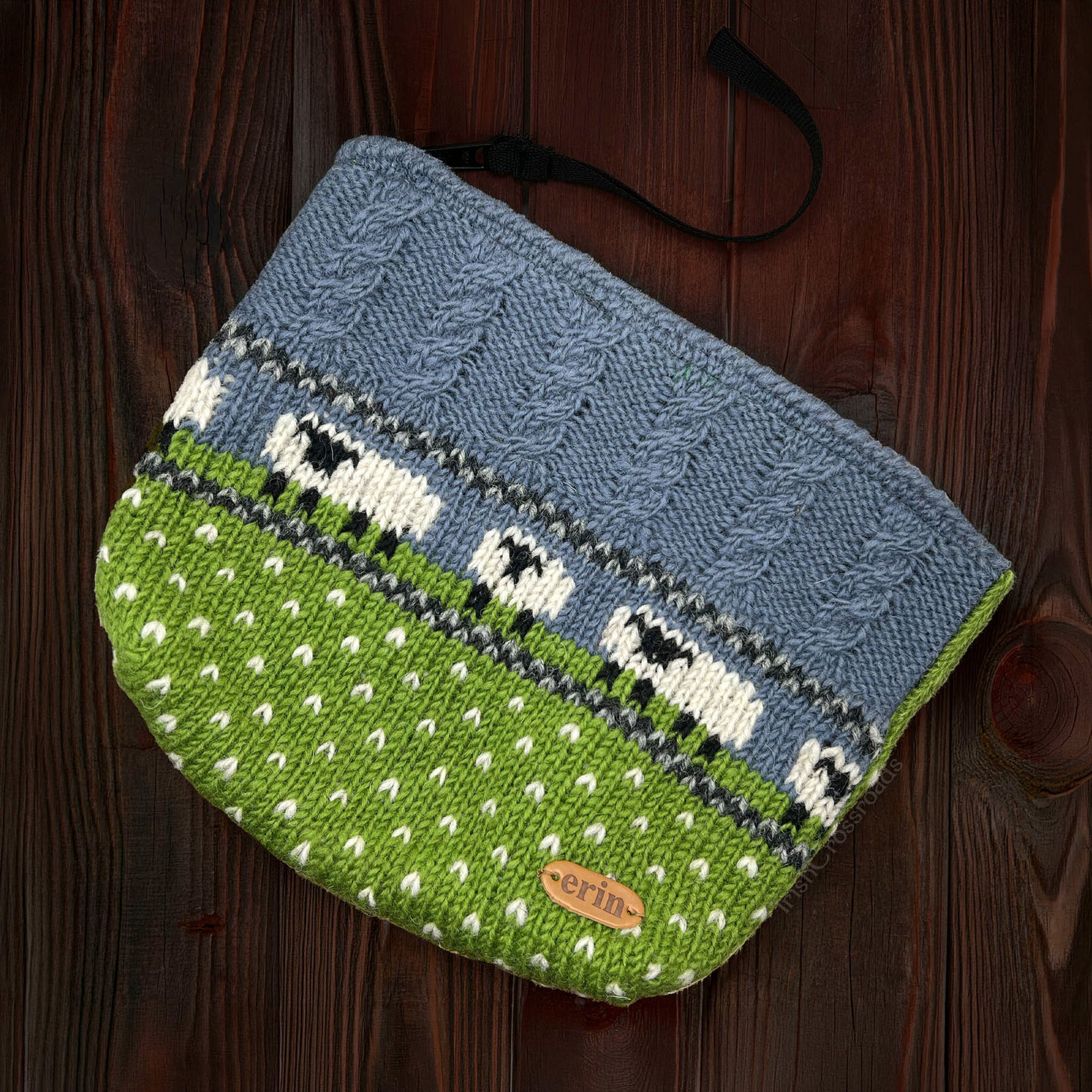ACCESSORIES KNITTED IRISH SHEEP COSMETIC BAG