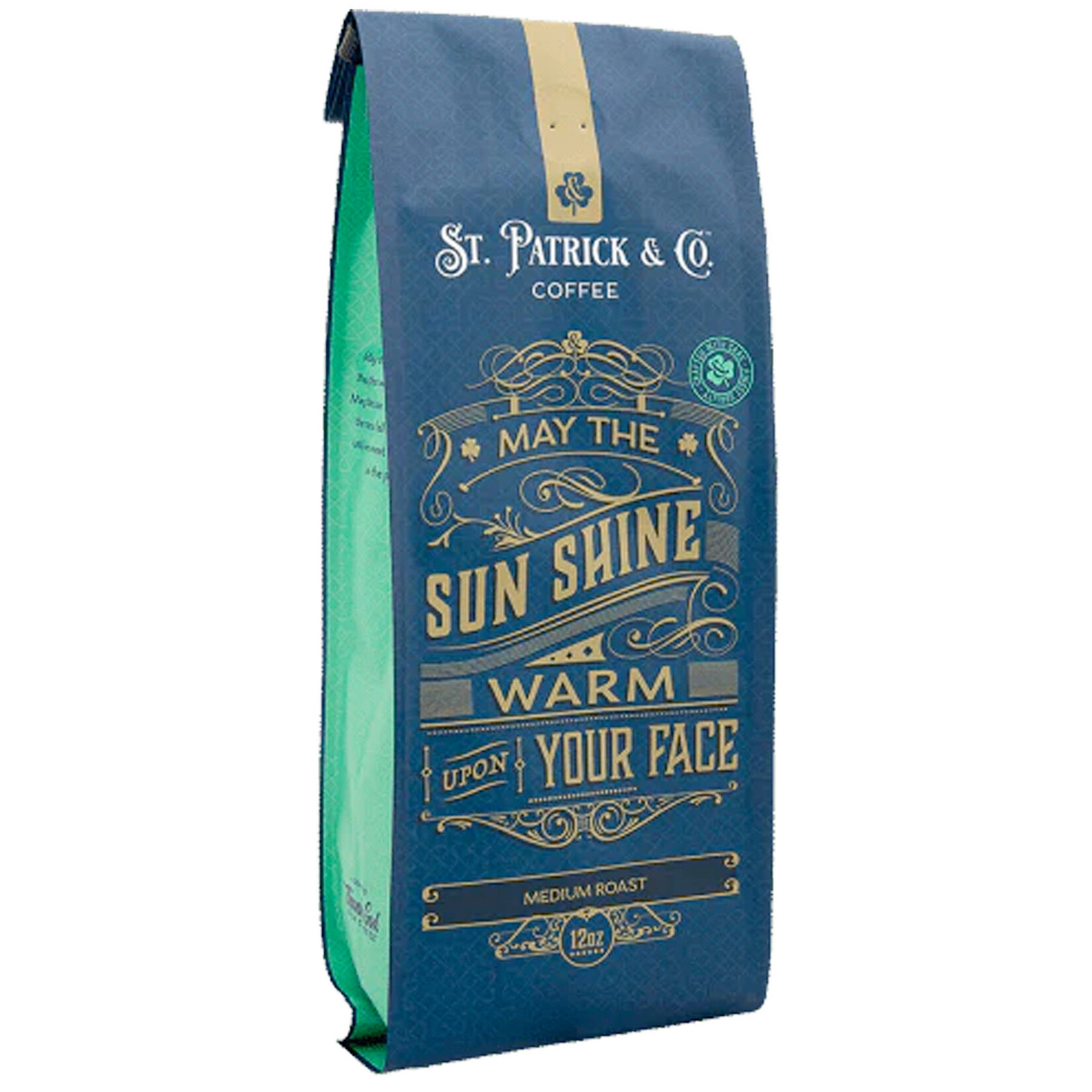COFFEE St PAT & Co: GROUND COFFEE MAY THE SUN - MED ROAST (12oz)