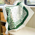 TAPESTRIES, THROWS, ETC. FLEECE LINED BLANKET THROW - Tara Shamrocks