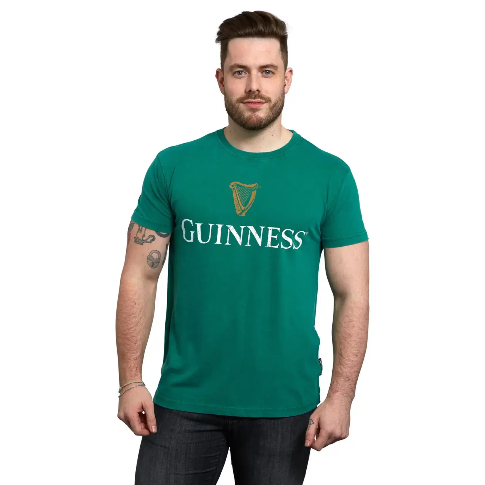 SHIRTS GUINNESS HARP PREMIUM GRN TEE