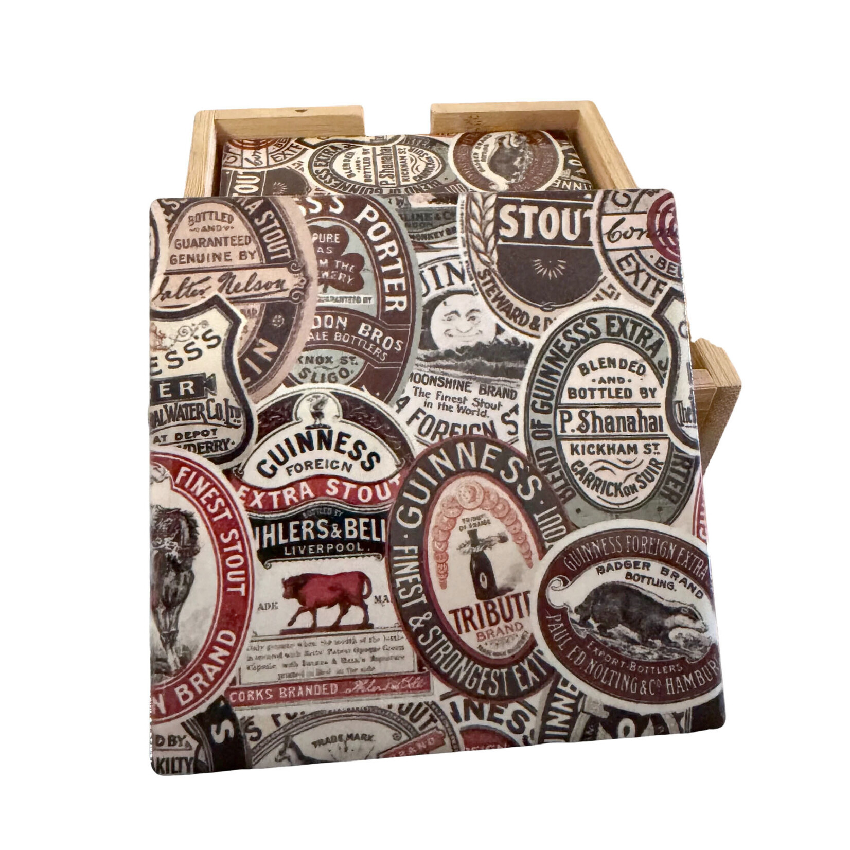 BARWARE GUINNESS ARCHIVE LABEL COASTERS - 4pk