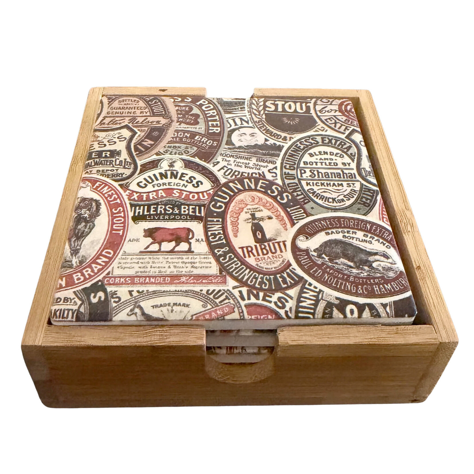 BARWARE GUINNESS ARCHIVE LABEL COASTERS - 4pk