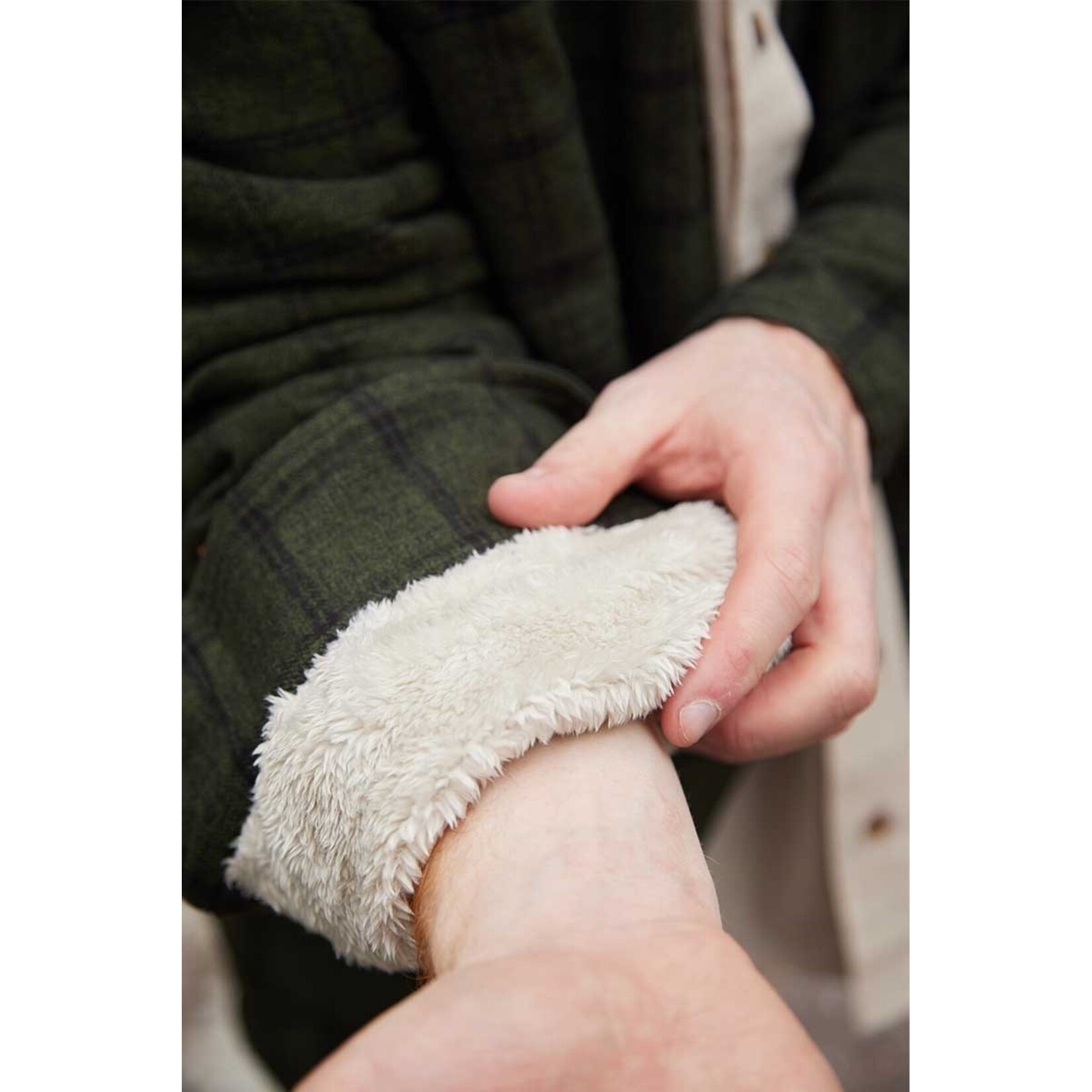 JACKETS FLANNEL FLEECE LINED SHIRT - Forest Grn Blck Chck