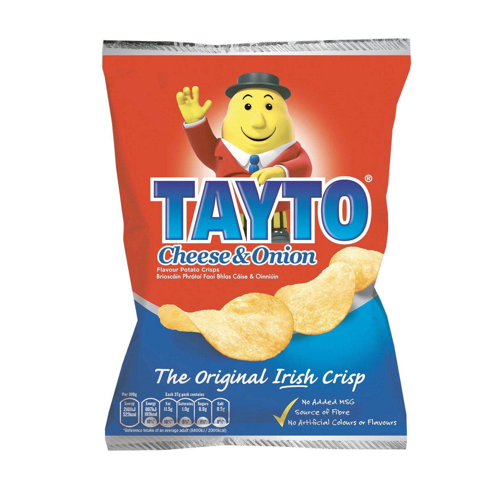 CRISPS / CHIPS TAYTO - SMALL BAG - CHEESE & ONION (35g)