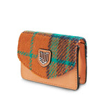 ACCESSORIES ISLANDER CARD CASE w HARRIS TWEED Orange Tartan