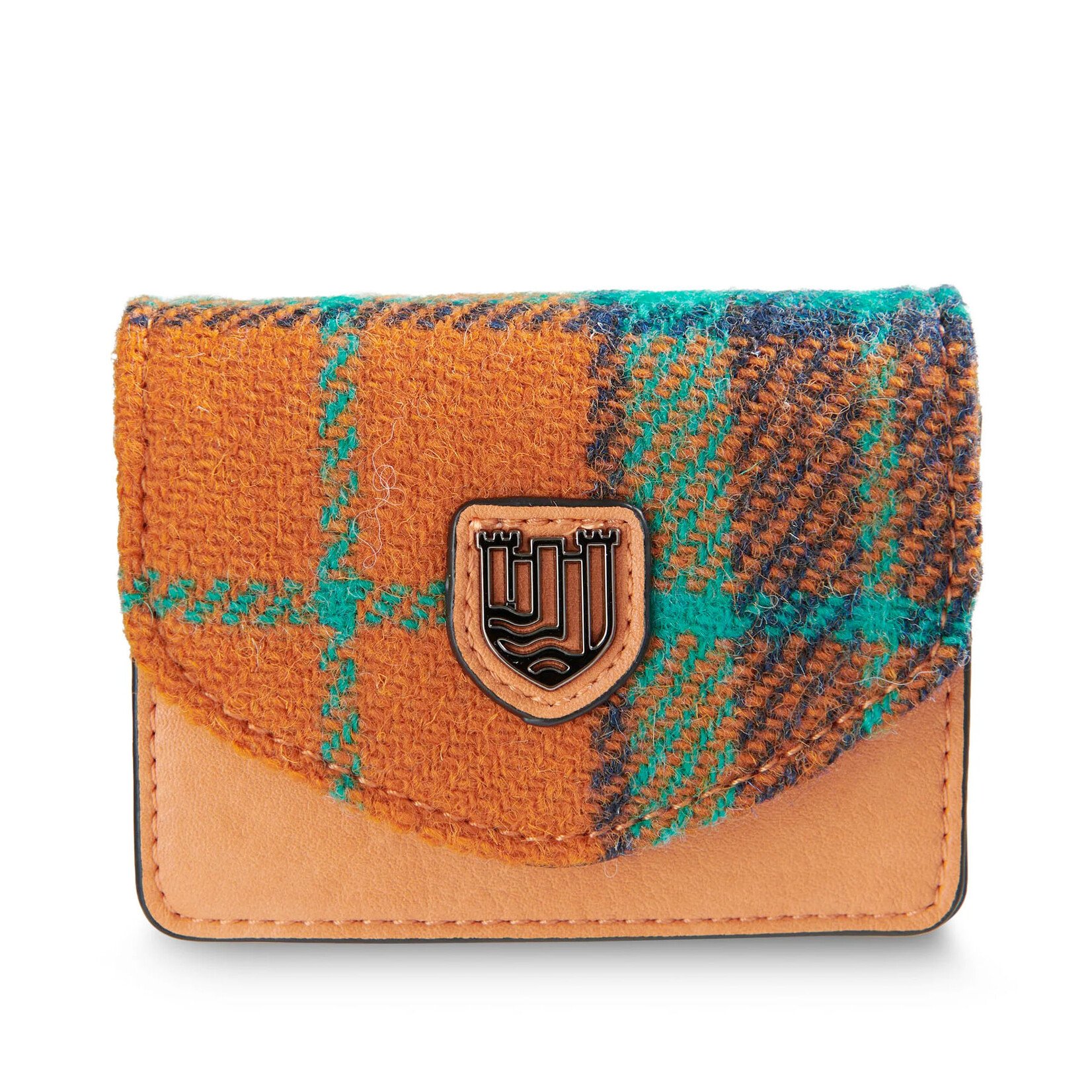 ACCESSORIES ISLANDER CARD CASE w HARRIS TWEED Orange Tartan