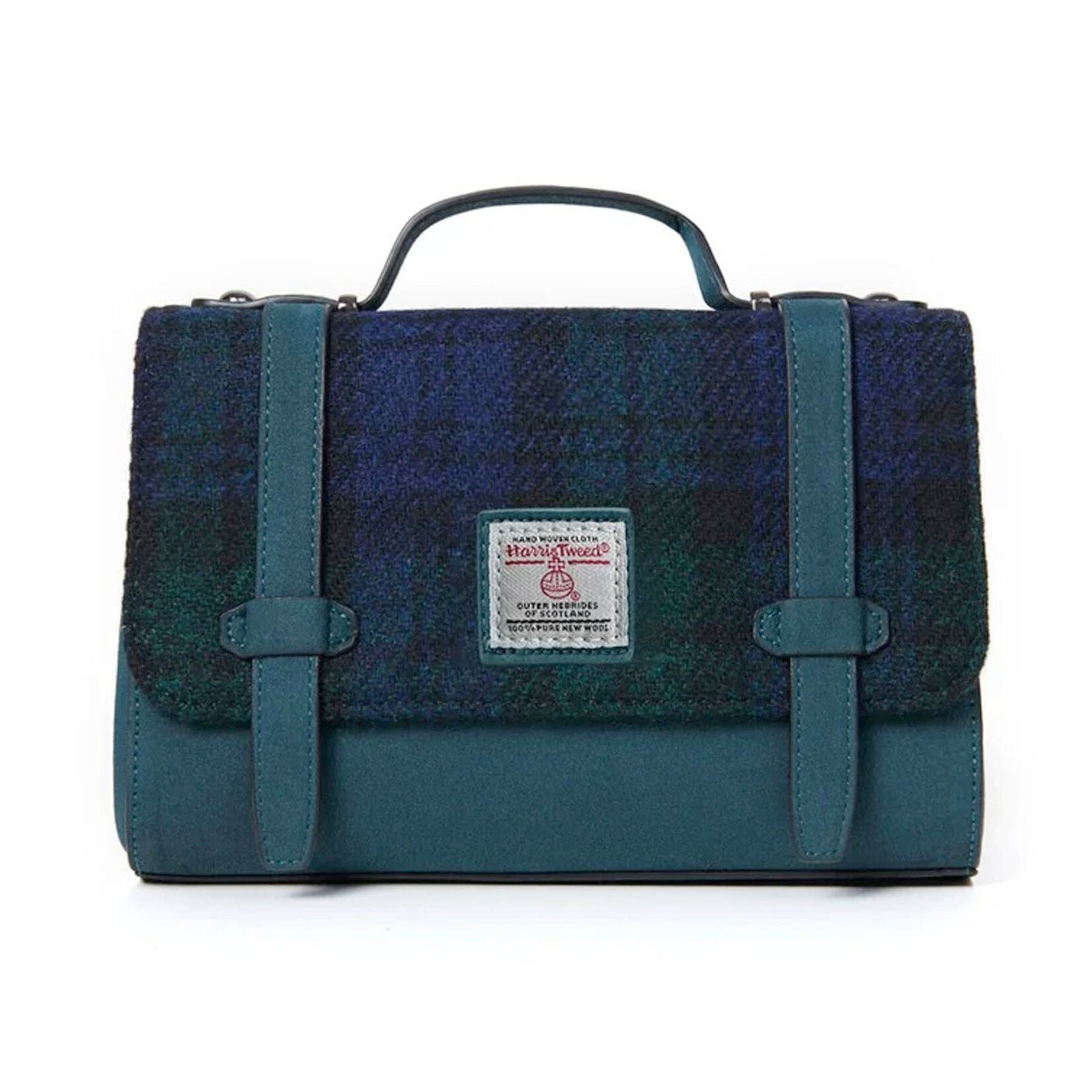 ACCESSORIES ISLANDER ORKNEY SATCHEL w HARRIS TWEED Black Watch