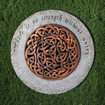 DECOR CELTIC KNOT BRONZE ROUND GARDEN STONE