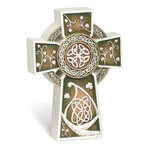 CROSSES TABLE TOP CELTIC CROSS WOOD CARVED FINISH