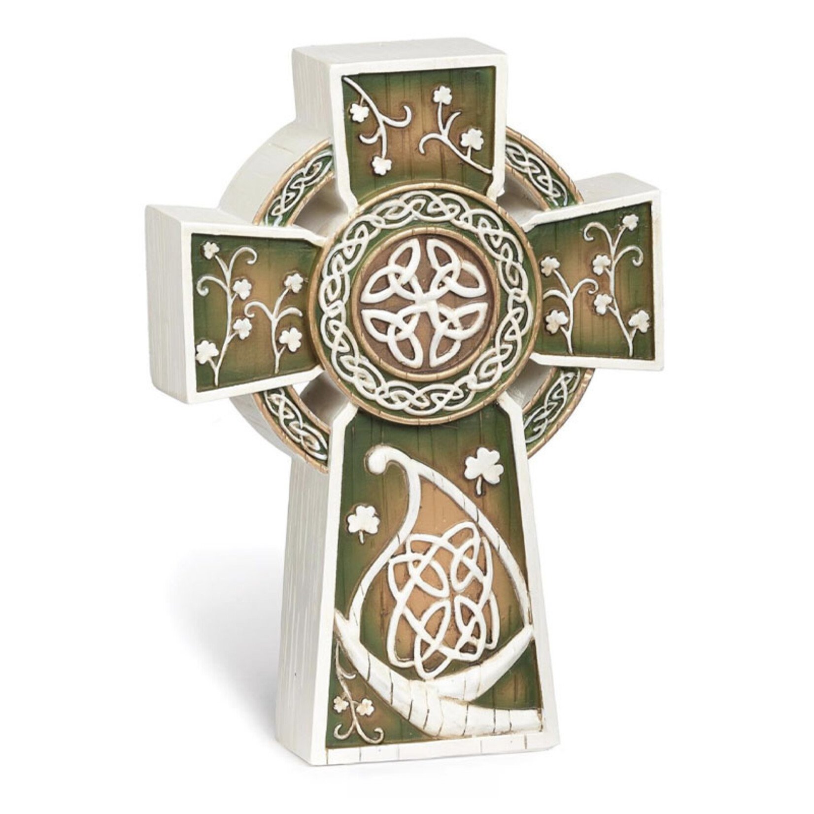 CROSSES TABLE TOP CELTIC CROSS WOOD CARVED FINISH