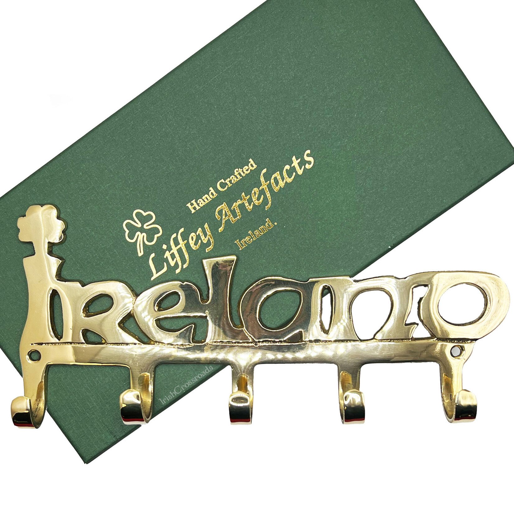 DECOR 'IRELAND' LRG BRASS KEY RACK