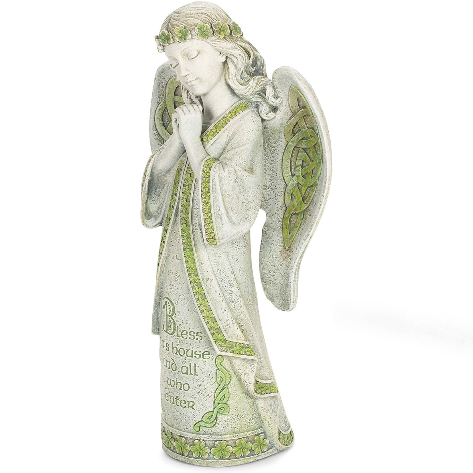 GARDEN "BLESS THIS HOUSE..." CELTIC GARDEN ANGEL