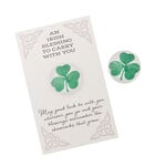 NOVELTY SHAMROCK BLESSING CARDED POCKET TOKEN
