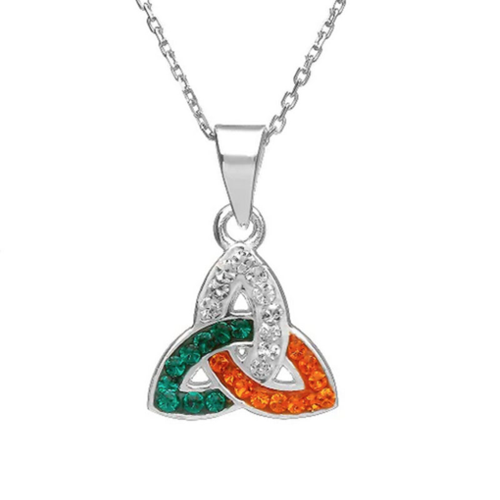 PENDANTS & NECKLACES WOODS - STERLING TRINITY TRI COLOUR CZ PENDANT