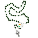 ROSARIES & JEWELRY SHAMROCK IRISH ROUND ROSARY