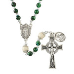 ROSARIES & JEWELRY GRN ST. PATRICK MARBLED IRISH ROSARY