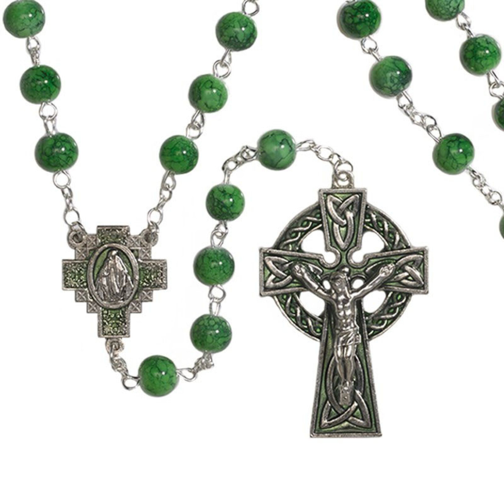 ROSARIES & JEWELRY CELTIC CREED IRISH MARBLED ROSARY